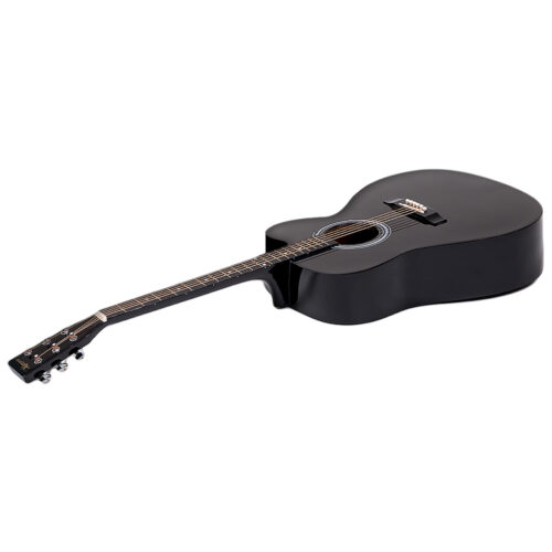 Karrera 38in Cutaway Acoustic Guitar with Carry Bag  Black - Image 5