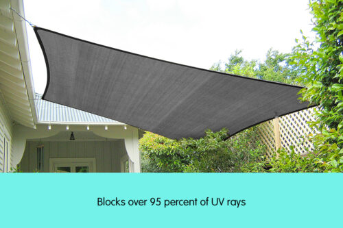 Wallaroo Rectangular Shade Sail 3m x 2.5m  Grey - Image 3