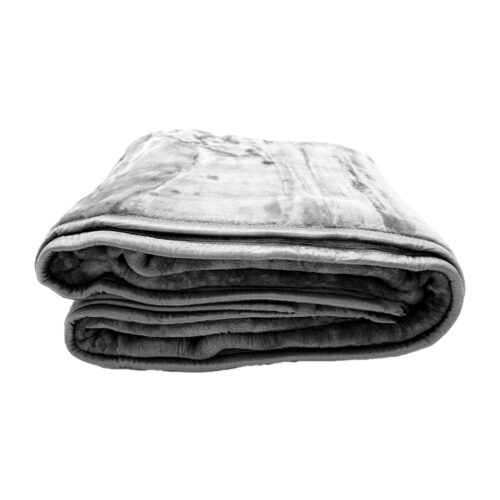 Laura Hill 600GSM Faux Mink Blanket Double Sided Queen Size  Silver - Image 4