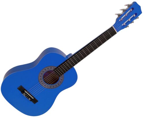 Karrera 34in Acoustic Childrens Wooden Guitar  Blue - Image 2