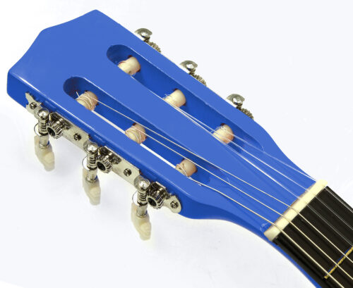 Karrera 34in Acoustic Childrens Wooden Guitar  Blue - Image 3