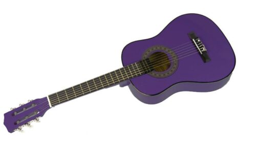 Karrera 34in Acoustic Childrens Wooden Guitar  Purple - Image 2