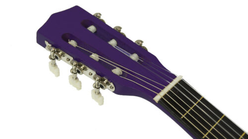 Karrera 34in Acoustic Childrens Wooden Guitar  Purple - Image 4