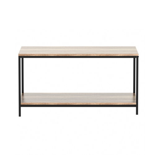 Artiss Coffee Table Rectangular 93CM Walnut Olin - Image 3