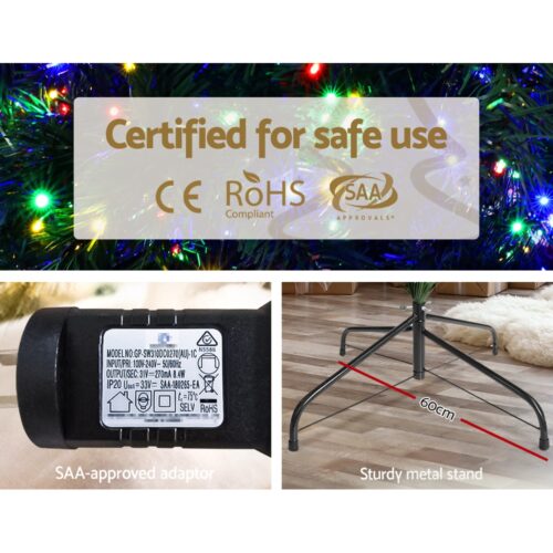 Jingle Jollys Christmas Tree 2.4M Xmas Tree Decoration 8 Light Mode Multi Colour - Image 8