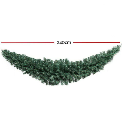Jingle Jollys 2.4m Christmas Garland Xmas Decorations Green Wedding Party - Image 3