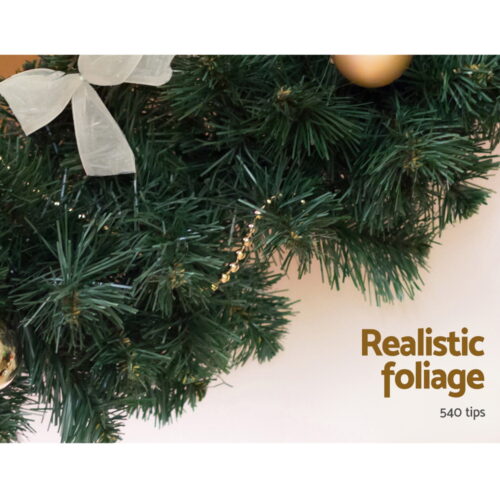 Jingle Jollys 2.4m Christmas Garland Xmas Decorations Green Wedding Party - Image 6