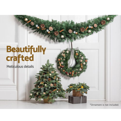 Jingle Jollys 2.4m Christmas Garland Xmas Decorations Green Wedding Party - Image 7