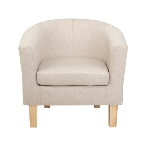 Artiss Armchair Lounge Chair Tub Accent Armchairs Fabric Sofa Chairs Beige - Image 4