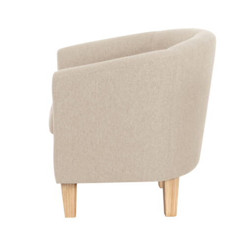 Artiss Armchair Lounge Chair Tub Accent Armchairs Fabric Sofa Chairs Beige - Image 5