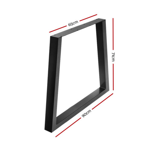 Artiss Metal Table Legs DIY Trapezoid 65X90CM Set of 2 - Image 3