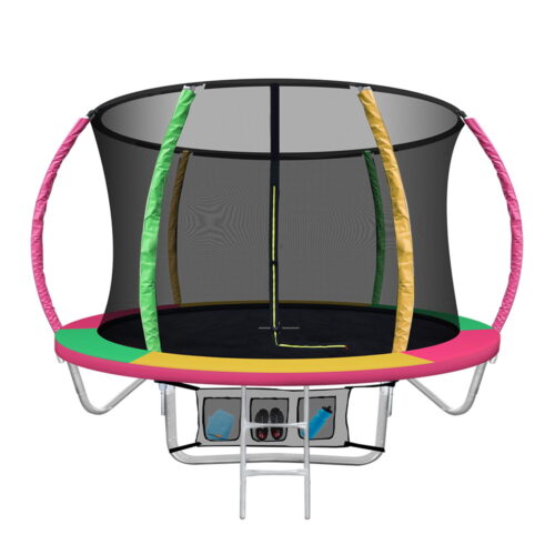 Everfit 8FT Trampoline for Kids w/ Ladder Enclosure Safety Net Rebounder Colors - Image 2