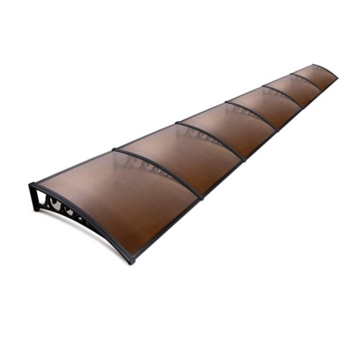 Instahut Window Door Awning 1mx6m - Brown - Image 2