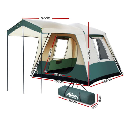 Weisshorn Instant Up Camping Tent 4 Person Pop up Tents Family Hiking Dome Camp - Image 3