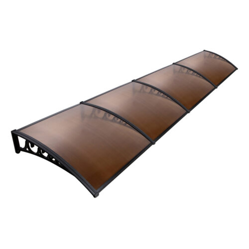 Instahut Window Door Awning 1mx4m Brown - Image 2