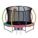 Everfit 10FT Trampoline for Kids w/ Ladder Enclosure Safety Net Rebounder Colors