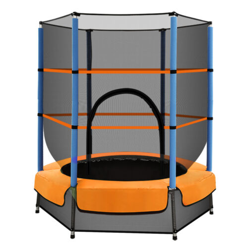 Everfit 4.5FT Trampoline for Kids Trampoline w/ Enclosure Safety Net Rebounder Gift Orange - Image 2
