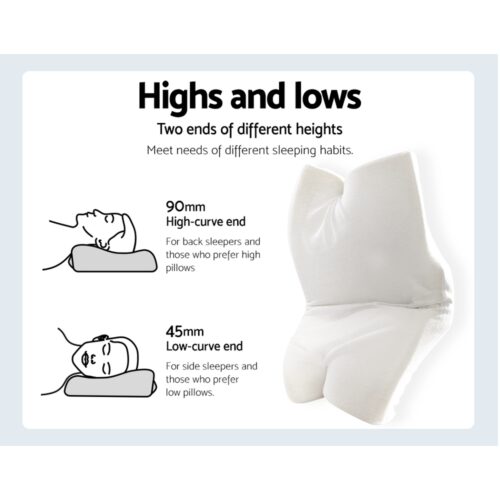 Giselle Bedding Memory Foam Contour Pillow Grey - Image 5