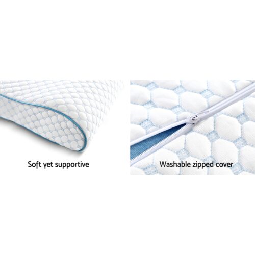 Giselle Bedding Memory Foam Contour Pillow Cool Gel - Image 6
