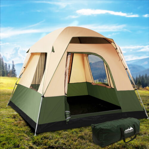 Weisshorn Family Camping Tent 4 Person Hiking Beach Tents Green - Image 8