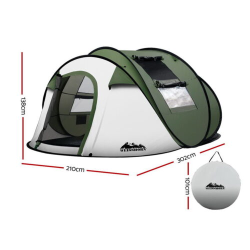 Weisshorn Instant Up Camping Tent 4-5 Person Pop up Tents Family Hiking Beach Dome - Image 3