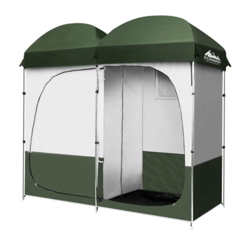 Weisshorn Double Camping Shower Toilet Tent Outdoor Portable Change Room - Image 2