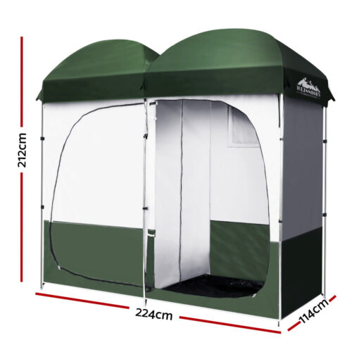 Weisshorn Double Camping Shower Toilet Tent Outdoor Portable Change Room - Image 3