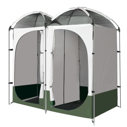 Weisshorn Double Camping Shower Toilet Tent Outdoor Portable Change Room - Image 4
