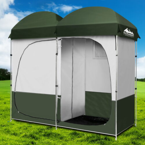 Weisshorn Double Camping Shower Toilet Tent Outdoor Portable Change Room - Image 8