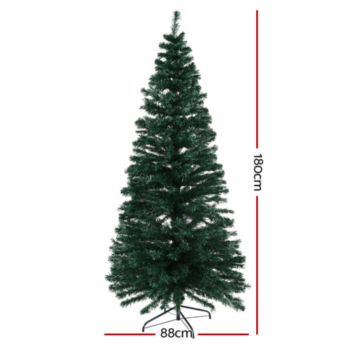 Jingle Jollys 1.8m Christmas Tree Optic Fibre LED Lights Xmas Decor Warm White - Image 4