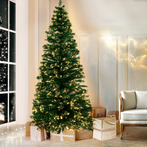 Jingle Jollys 1.8m Christmas Tree Optic Fibre LED Lights Xmas Decor Warm White