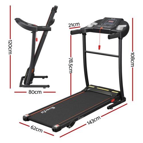 Everfit Treadmill Electric Home Gym Fitness Exercise Equipment Incline 400mm - Image 2