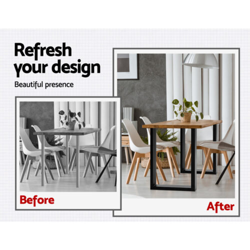 Artiss Metal Table Legs DIY Rectangular 71X50CM Set of 2 - Image 5
