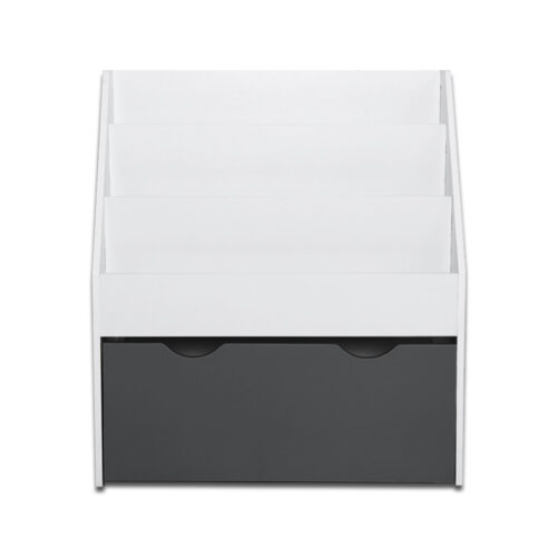 Keezi 3 Tiers Kids Bookshelf Magazine Rack Children Bookcase Organiser Storage - Image 2