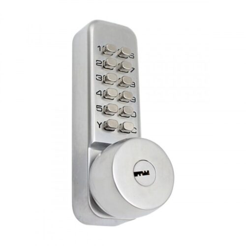 Push Button Digital Mechanical Combination Security Door Lock Chrome - Image 3