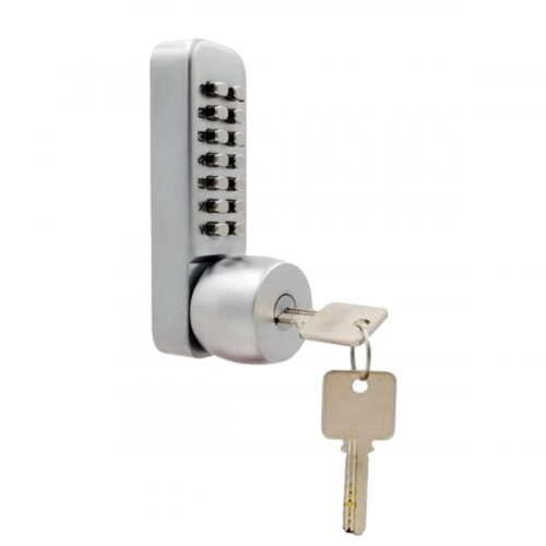 Push Button Digital Mechanical Combination Security Door Lock Chrome - Image 2