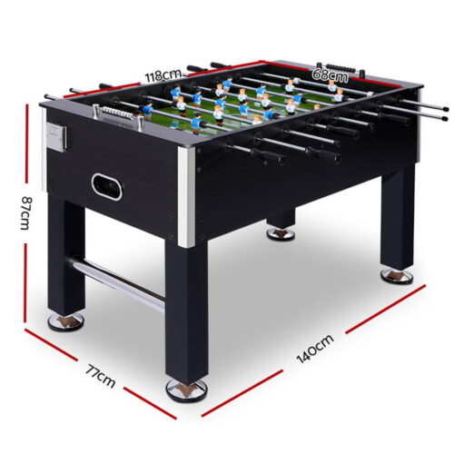 5FT Soccer Table Foosball Football Game Home Family Party Gift Playroom Black - Image 3