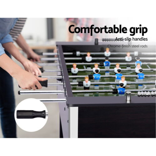 5FT Soccer Table Foosball Football Game Home Family Party Gift Playroom Black - Image 4