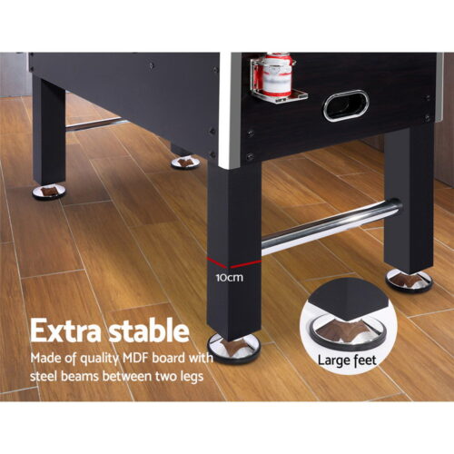 5FT Soccer Table Foosball Football Game Home Family Party Gift Playroom Black - Image 6