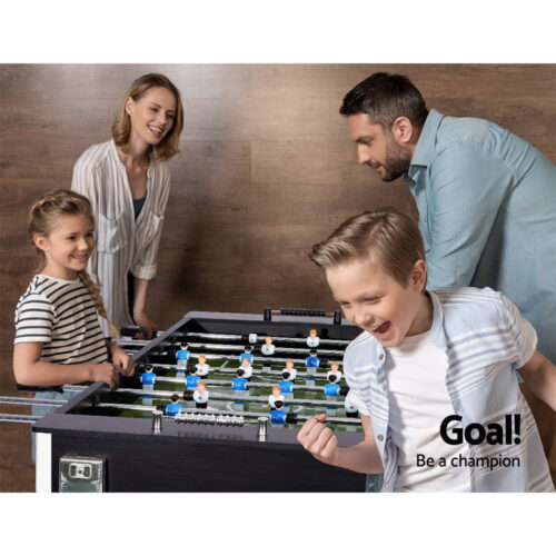 5FT Soccer Table Foosball Football Game Home Family Party Gift Playroom Black - Image 7
