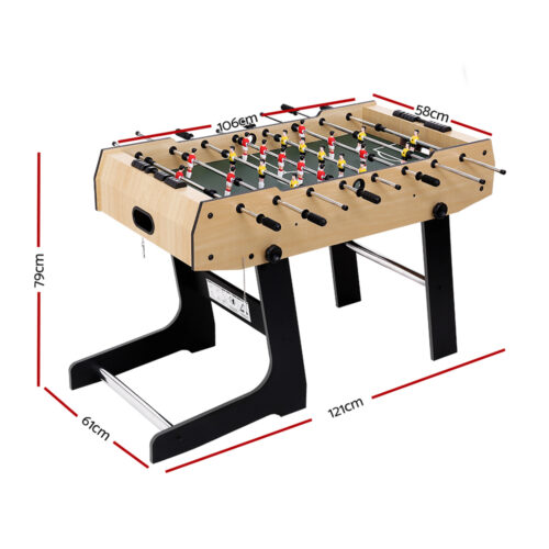 4FT Soccer Table Foosball Football Game Home Family Party Gift Playroom Foldable - Image 3