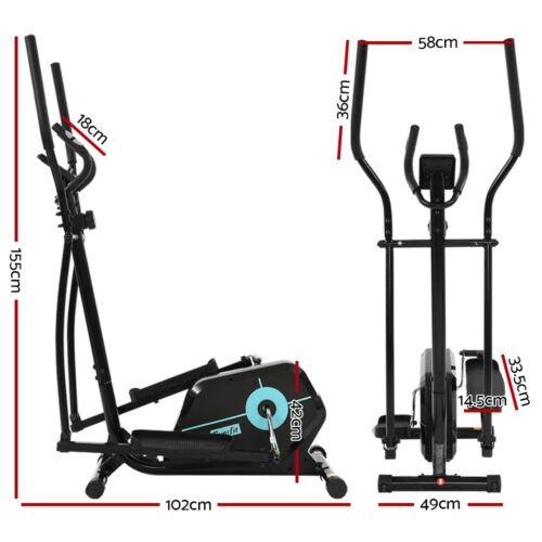 Everfit Exercise Bike Elliptical Cross Trainer Home Gym Fitness Machine Magnetic - Image 3