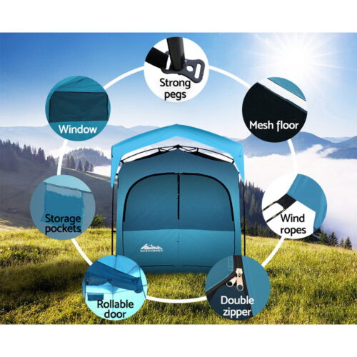 Weisshorn Double Camping Shower Toilet Tent Outdoor Fast Set Up Change Room - Image 6
