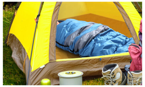 Micro Compact Design Thermal Sleeping Bag Blue - Image 4