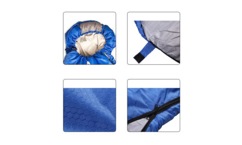 Micro Compact Design Thermal Sleeping Bag Blue - Image 5