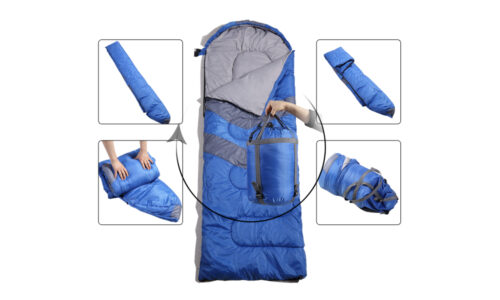 Micro Compact Design Thermal Sleeping Bag Blue - Image 6