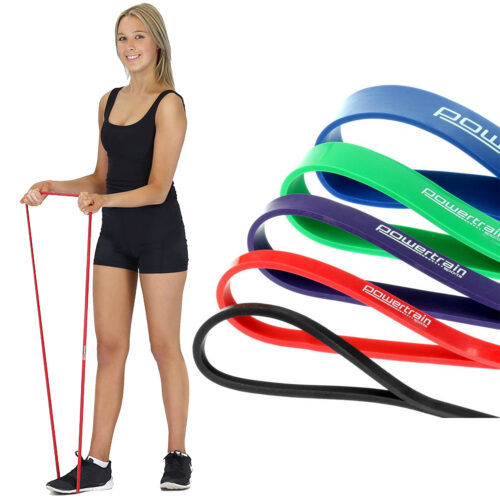 Powertrain Home Gym Workout Resistance Exercise Band  5 Pieces