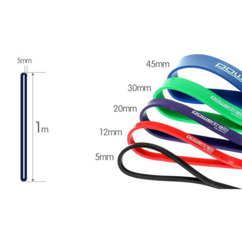 Powertrain Home Gym Workout Resistance Exercise Band  5 Pieces - Image 4