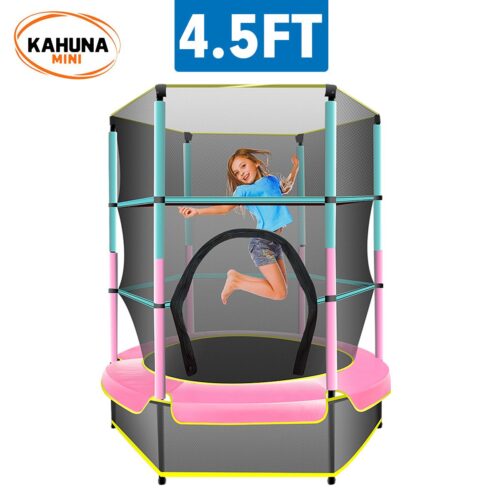 Kahuna Mini 4.5 ft Trampoline Green Pink - Image 2
