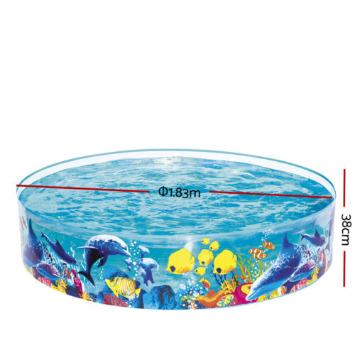 Bestway Kids Pool 183x38cm Round Above Ground Rigid Swimming Pools Undersea 946L - Image 3